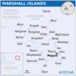 Marshall Islands on the map