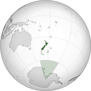 New Zealand on the map
