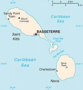 Location of St. Kitts