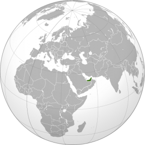 United Arab Emirates on the map