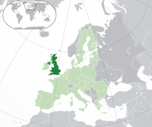United Kingdom on the map