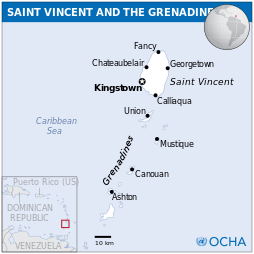 Location of St. Vincent